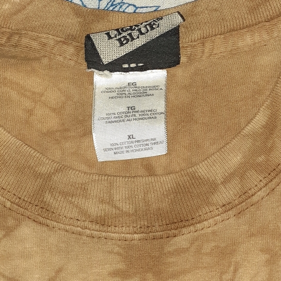 90s Liquid Blue Wolves Tie Dye Shirt Vintage Wolf Tee Larry Fanning Art - Picture 4 of 6